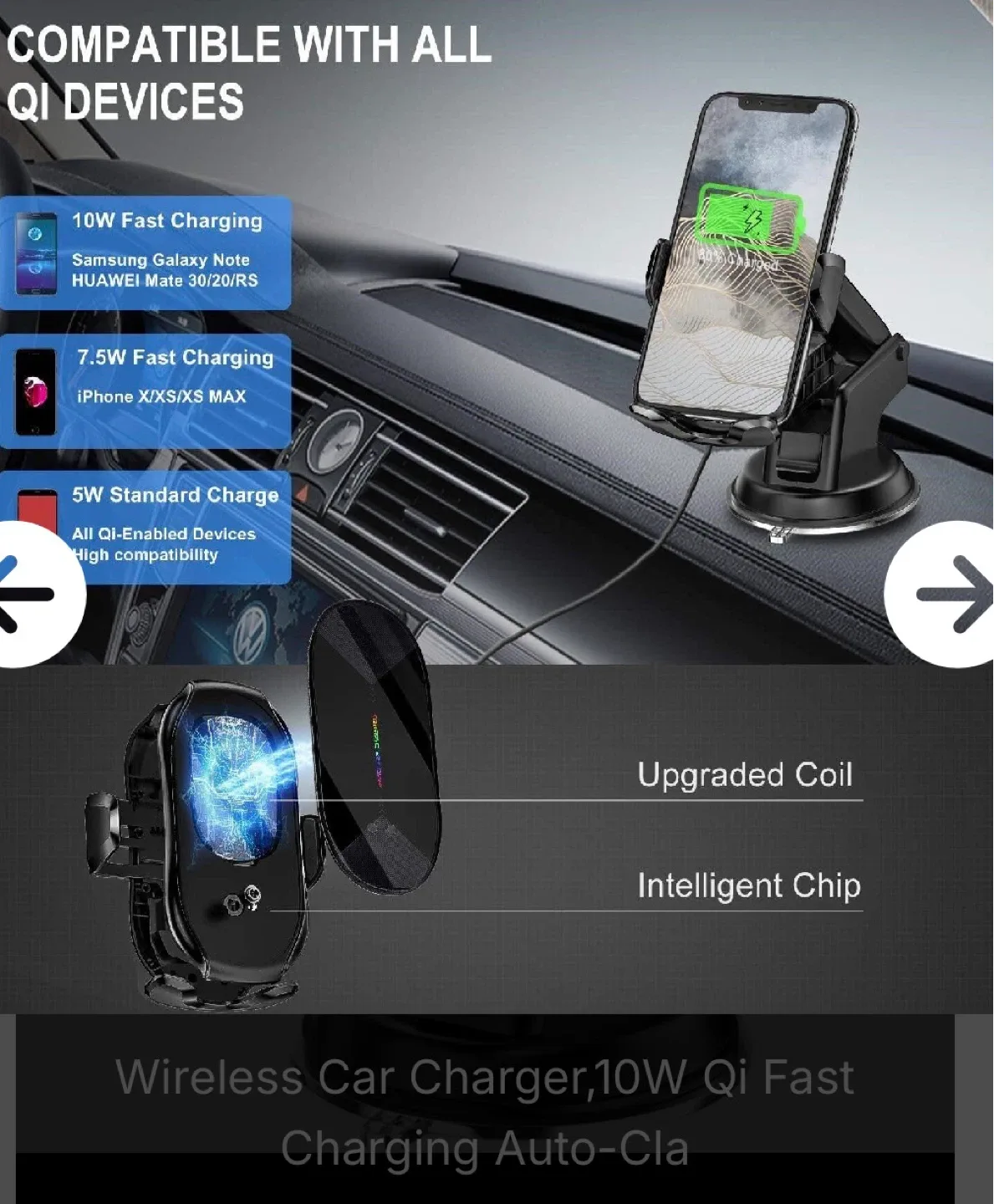 T6 Smart Sensor Wireless Car Charger - photo 2