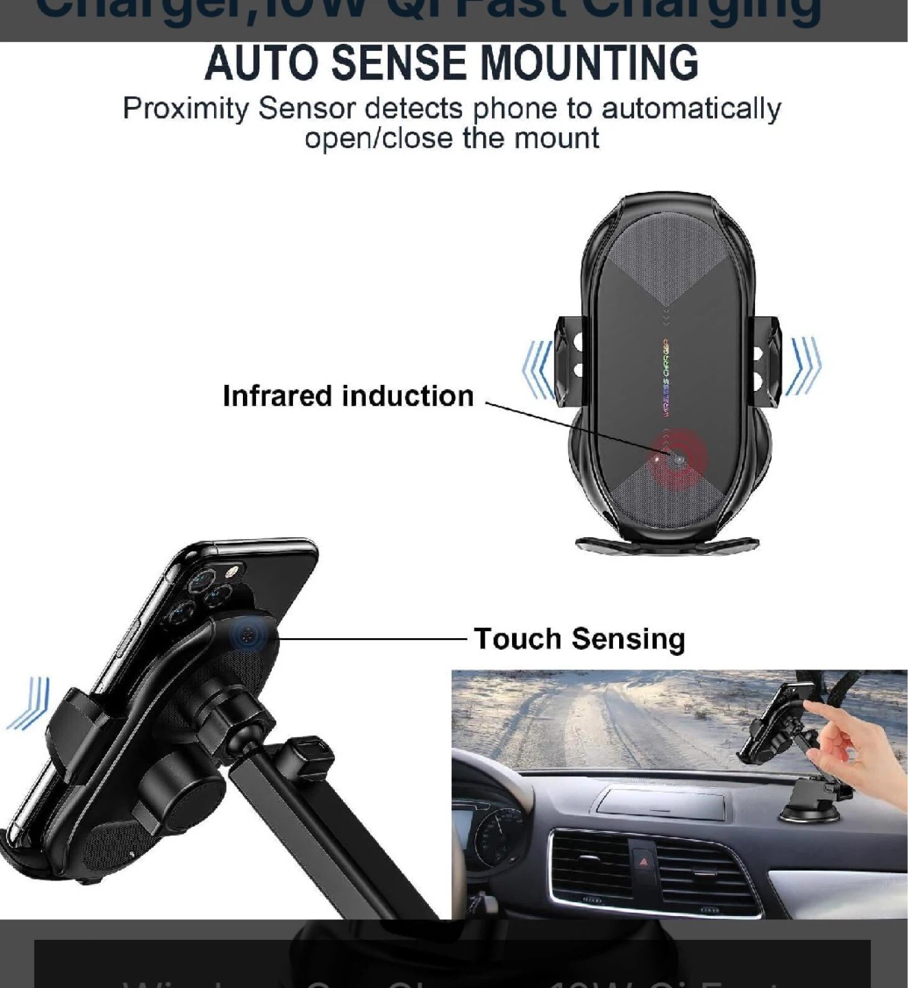 T6 Smart Sensor Wireless Car Charger - photo 3