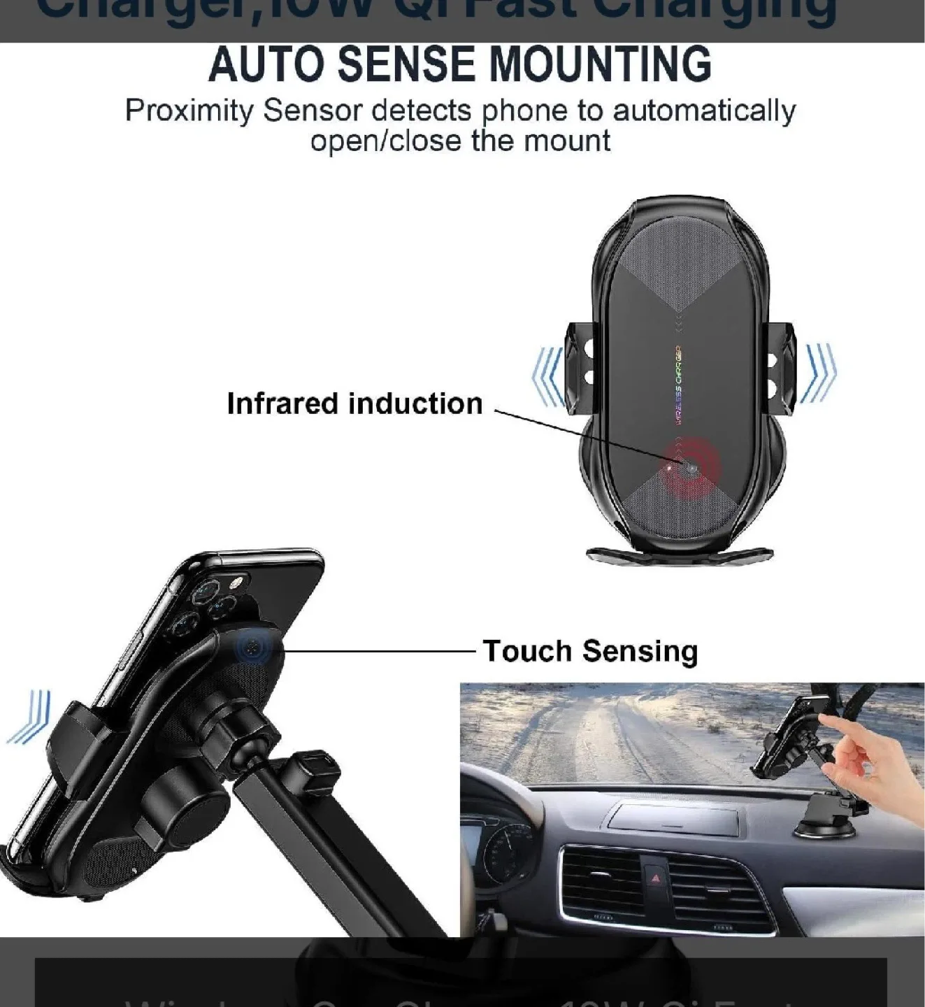 T6 Smart Sensor Wireless Car Charger - photo 3