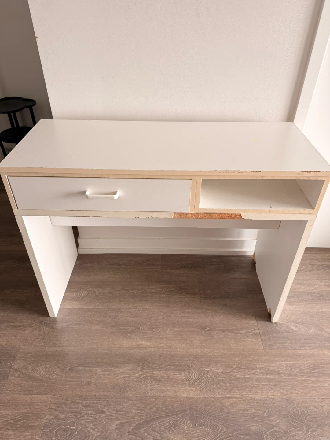 White Desk with Drawer
