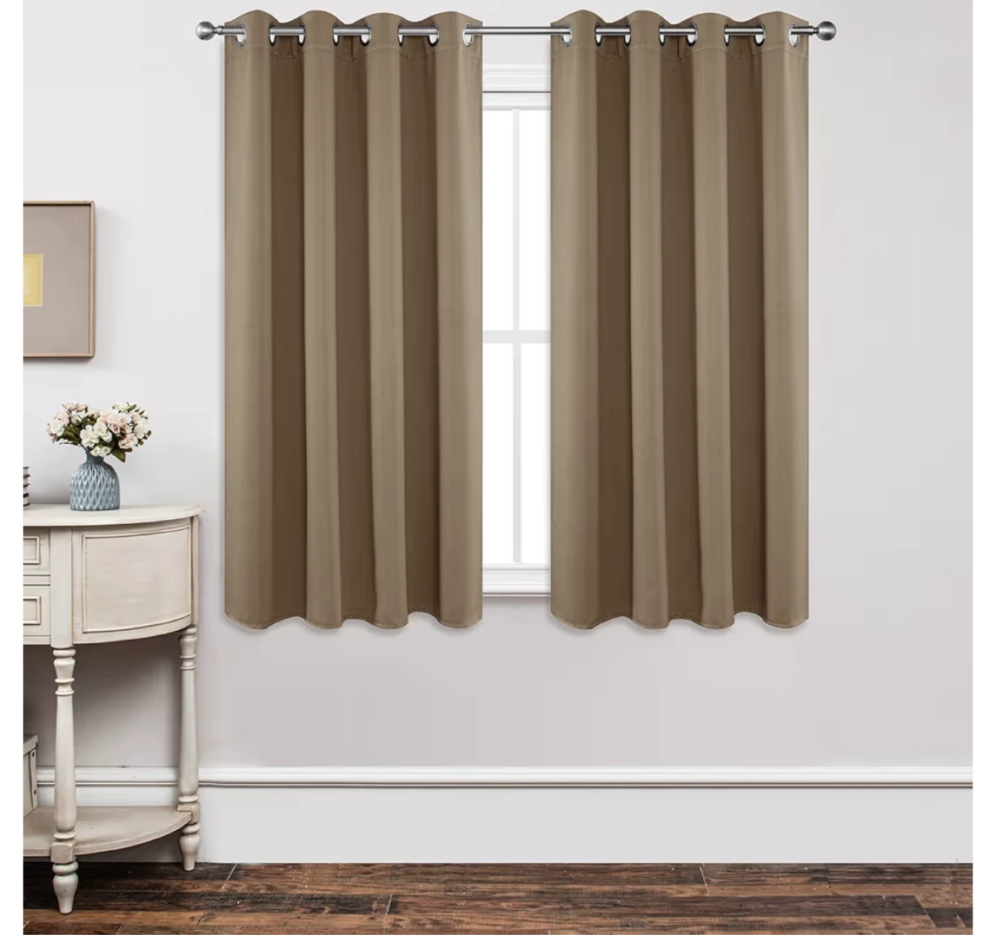 Khaki Grommet Curtains (Set of 2)