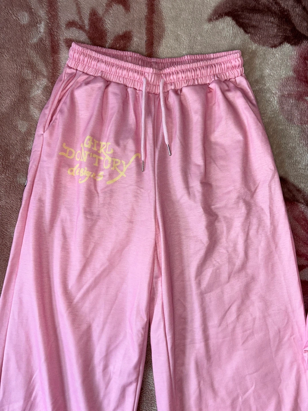 Ed Hardy Pink Skull Graphic Cropped Hoodie & Wide Leg Pants Set - photo 3