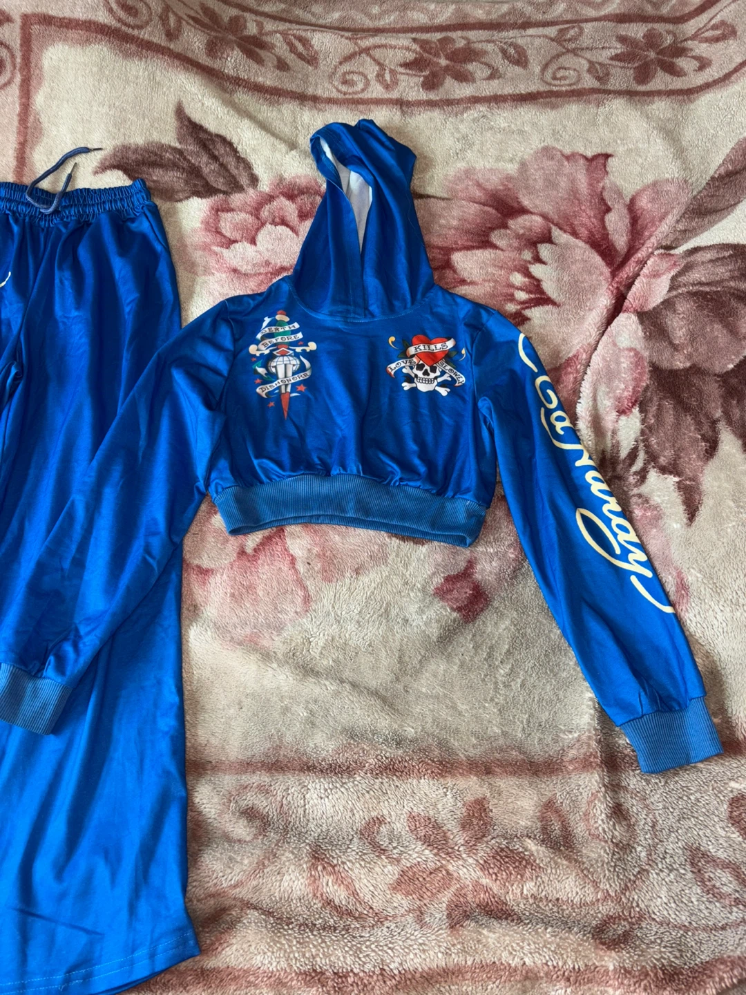 Ed Hardy Blue Tracksuit Set Size XS - photo 3