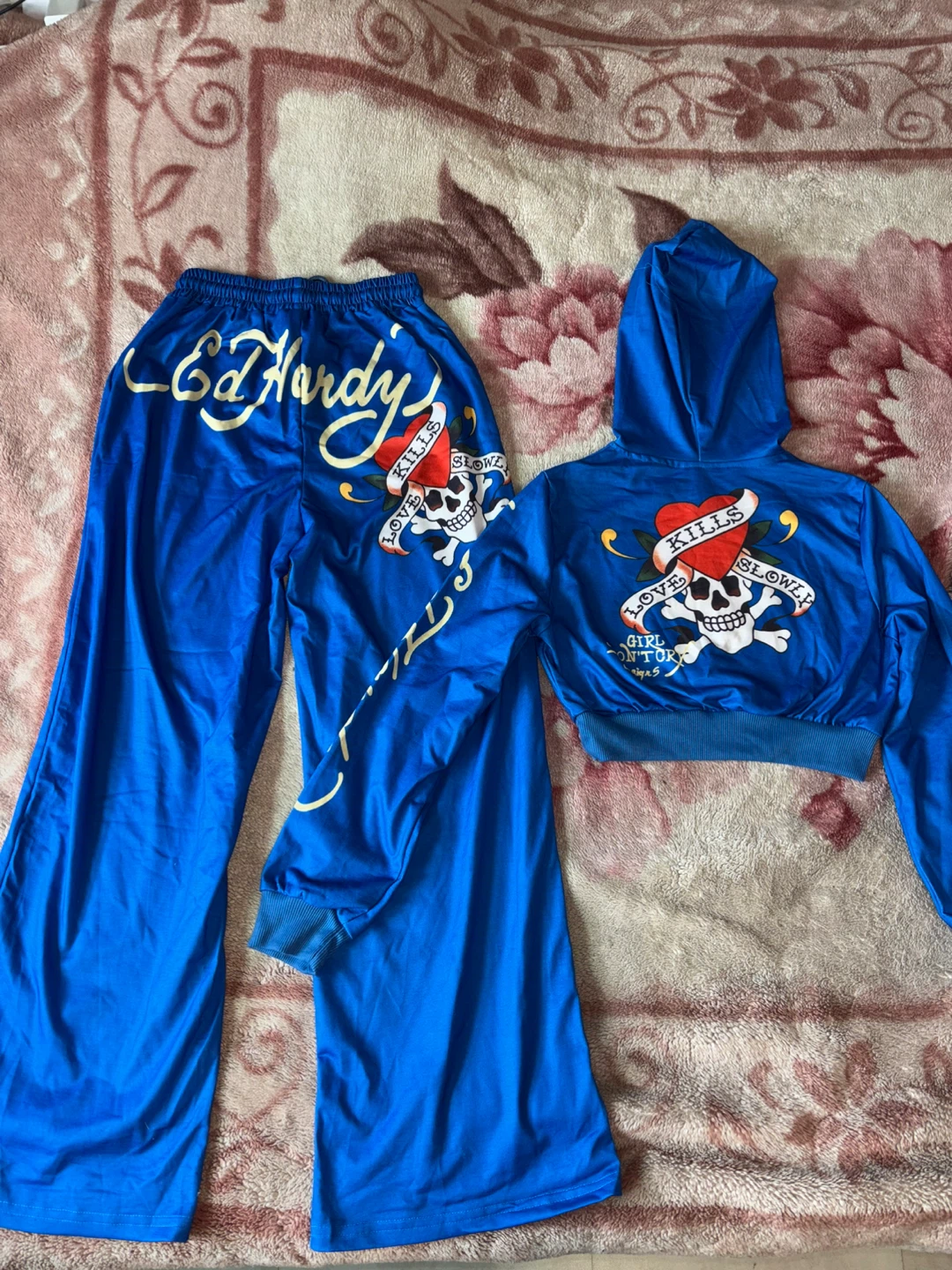 Ed Hardy Blue Tracksuit Set Size XS - photo 5