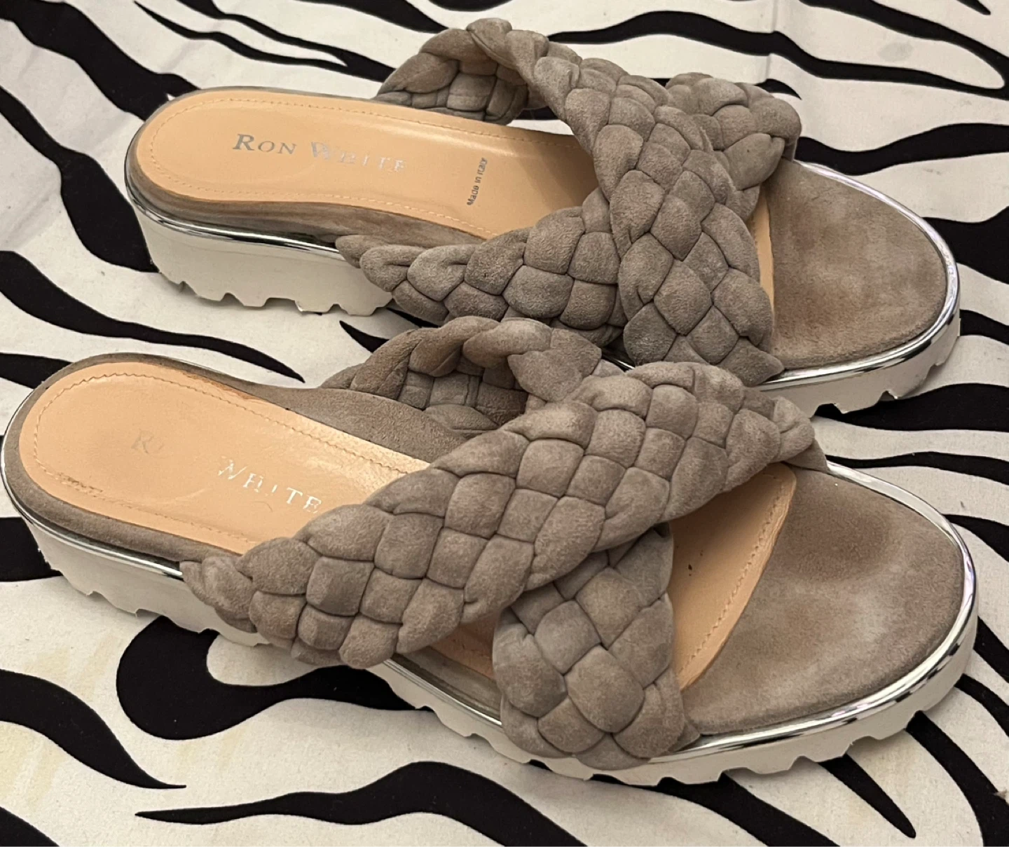 🩶 Ron White Cerrin Braided Suede Slide 🩶 - photo 4