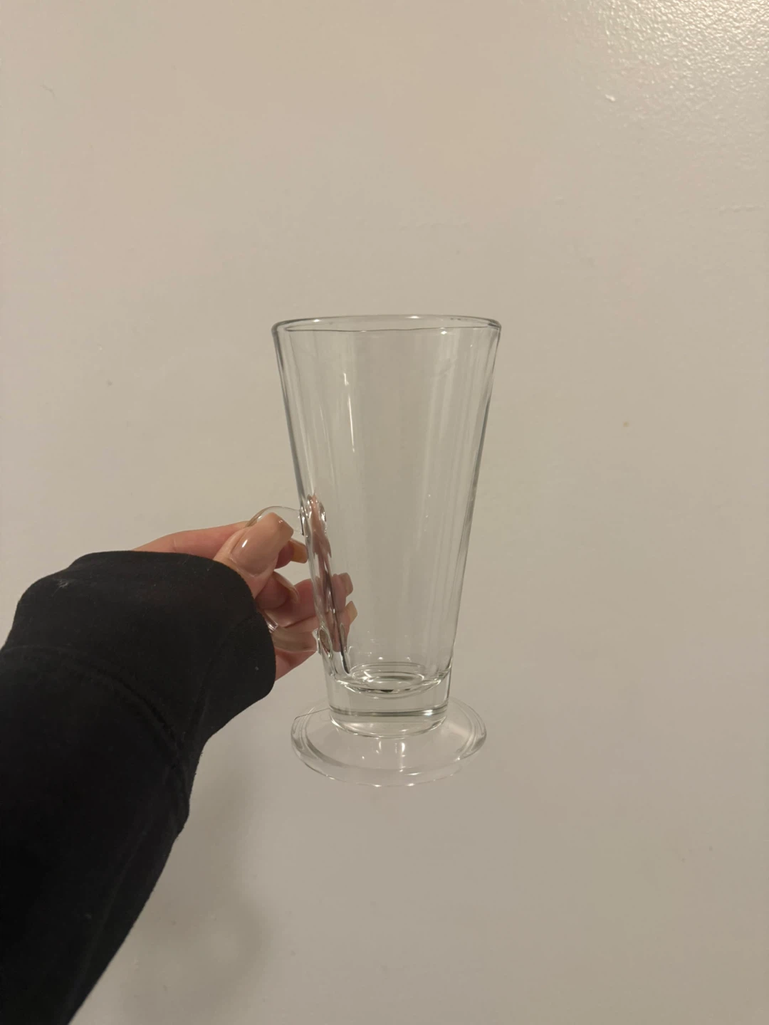 Set of 4 Clear Glass Latte Mugs