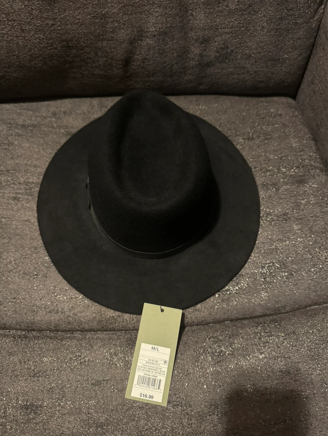 Black Felt Fedora Hat - M/L - photo 2