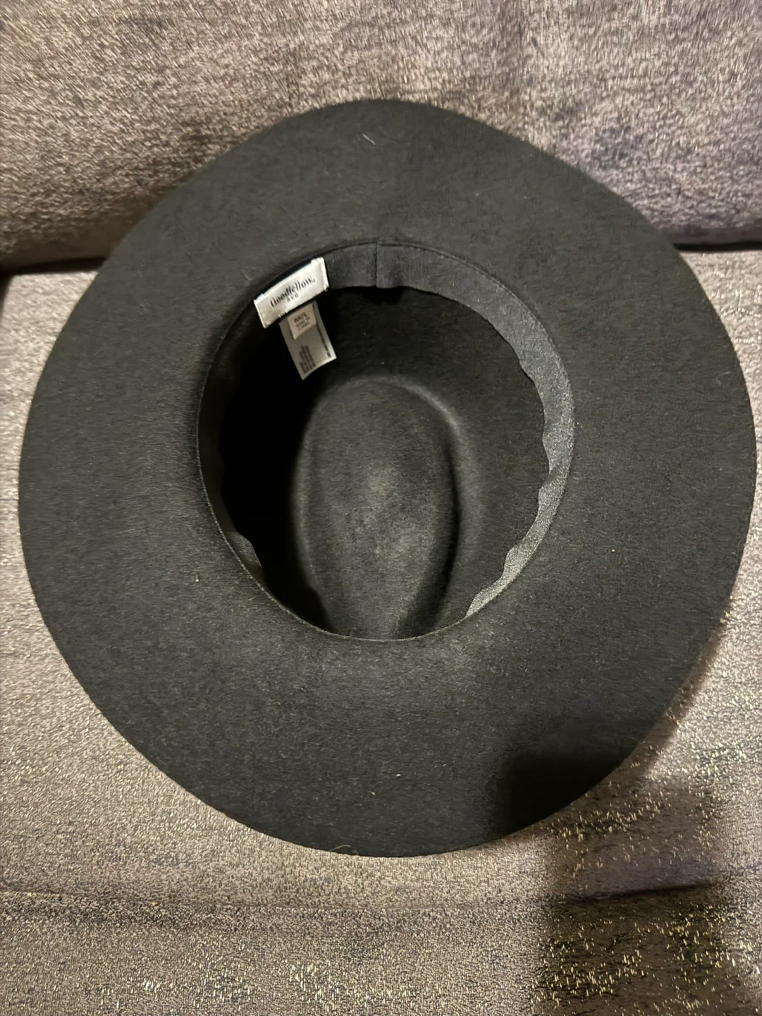 Black Felt Fedora Hat - M/L - photo 3