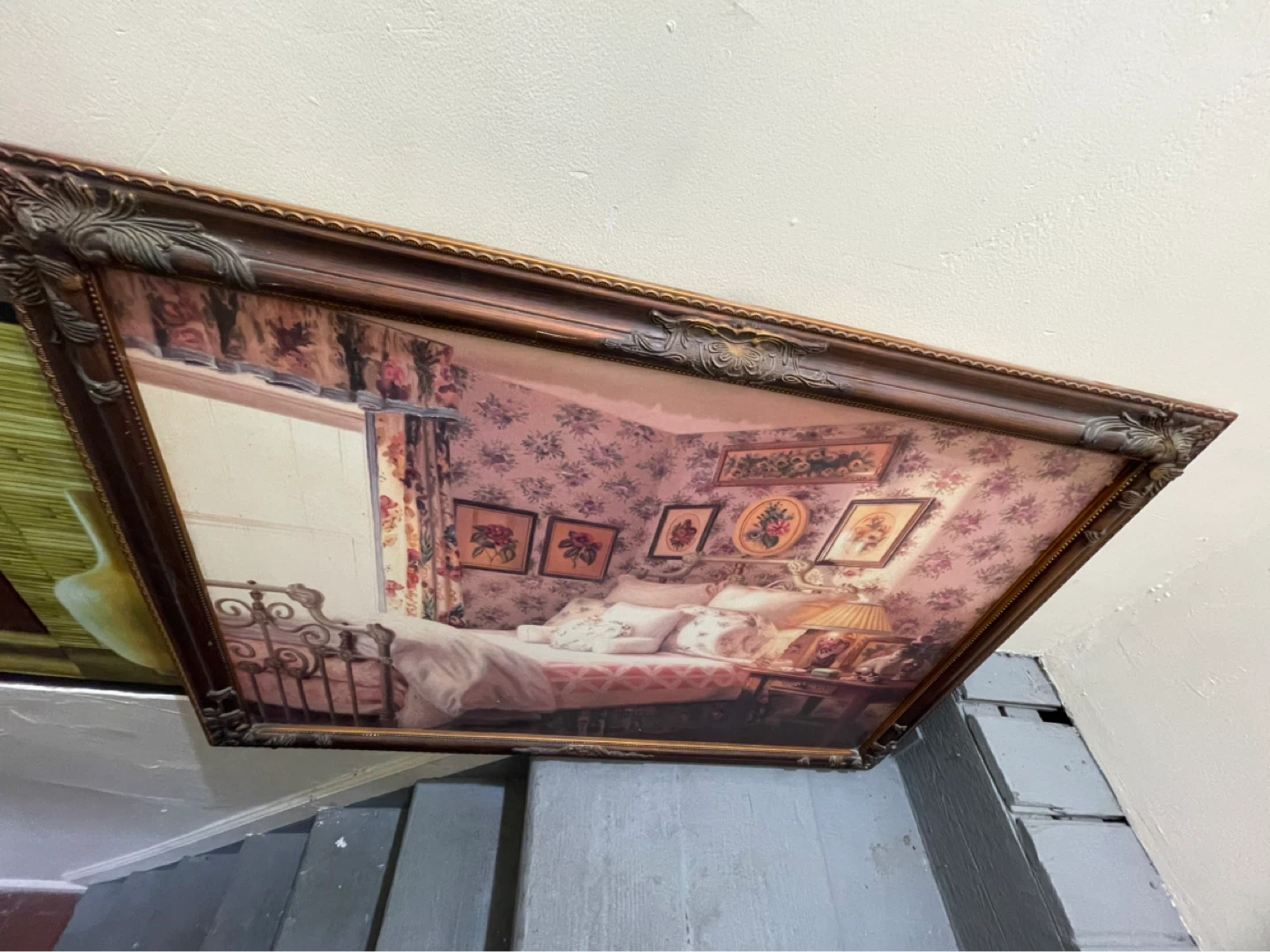 Framed Vintage Floral Bedroom Wall Art