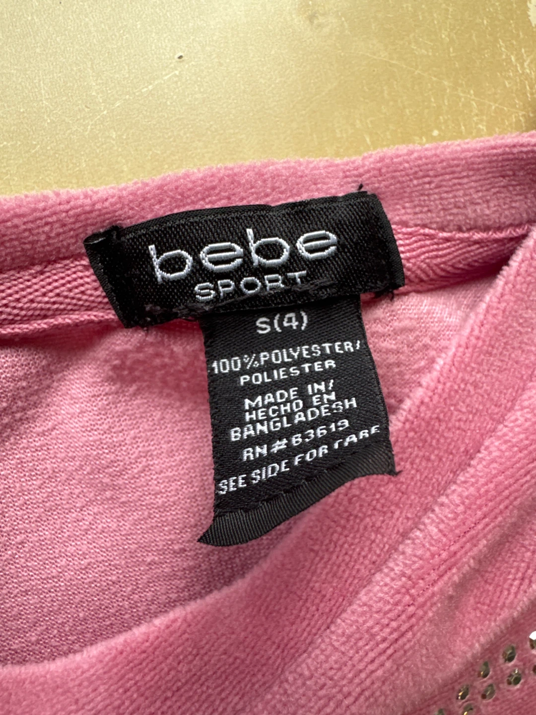 Bebe Sport Pink Velour Tracksuit Set Size S(4) - photo 2