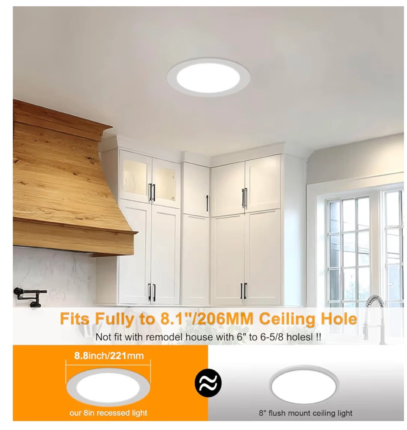 12 Pack 8 Inch LED Recessed Lighting 3000K/4500K/6000K  12P - photo 2