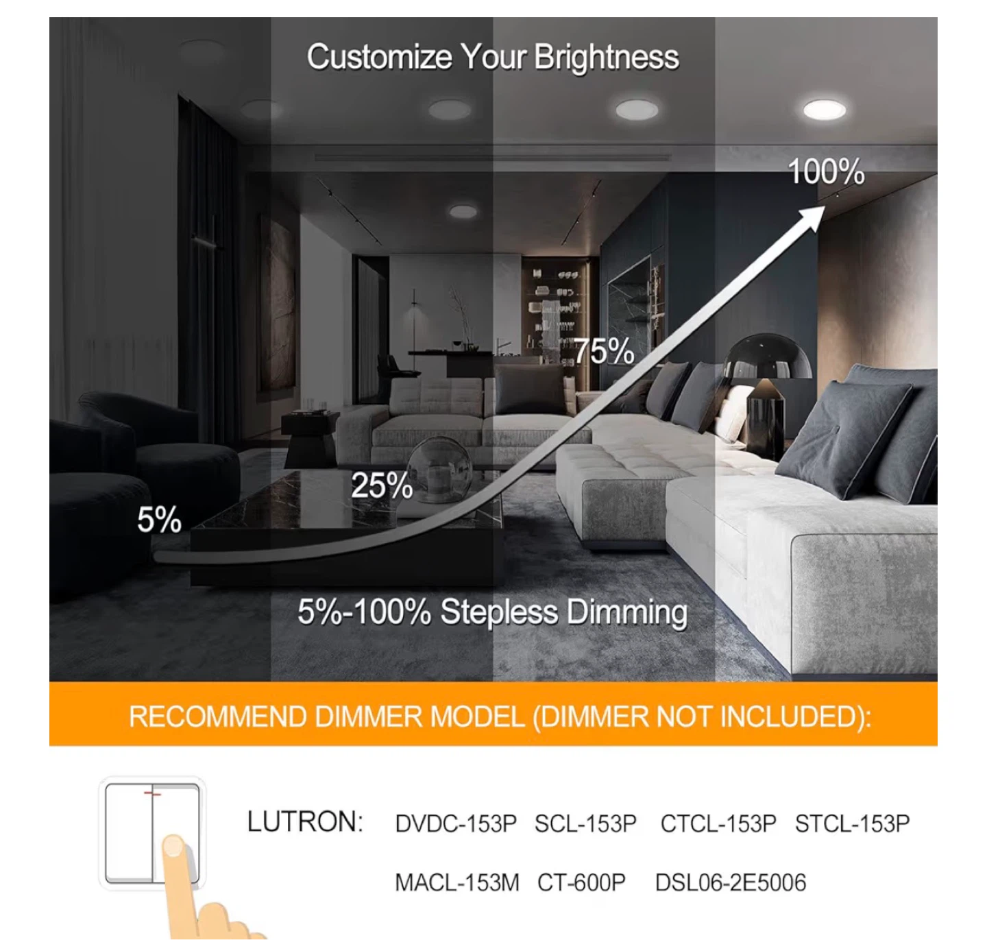 12 Pack 8 Inch LED Recessed Lighting 3000K/4500K/6000K  12P - photo 5