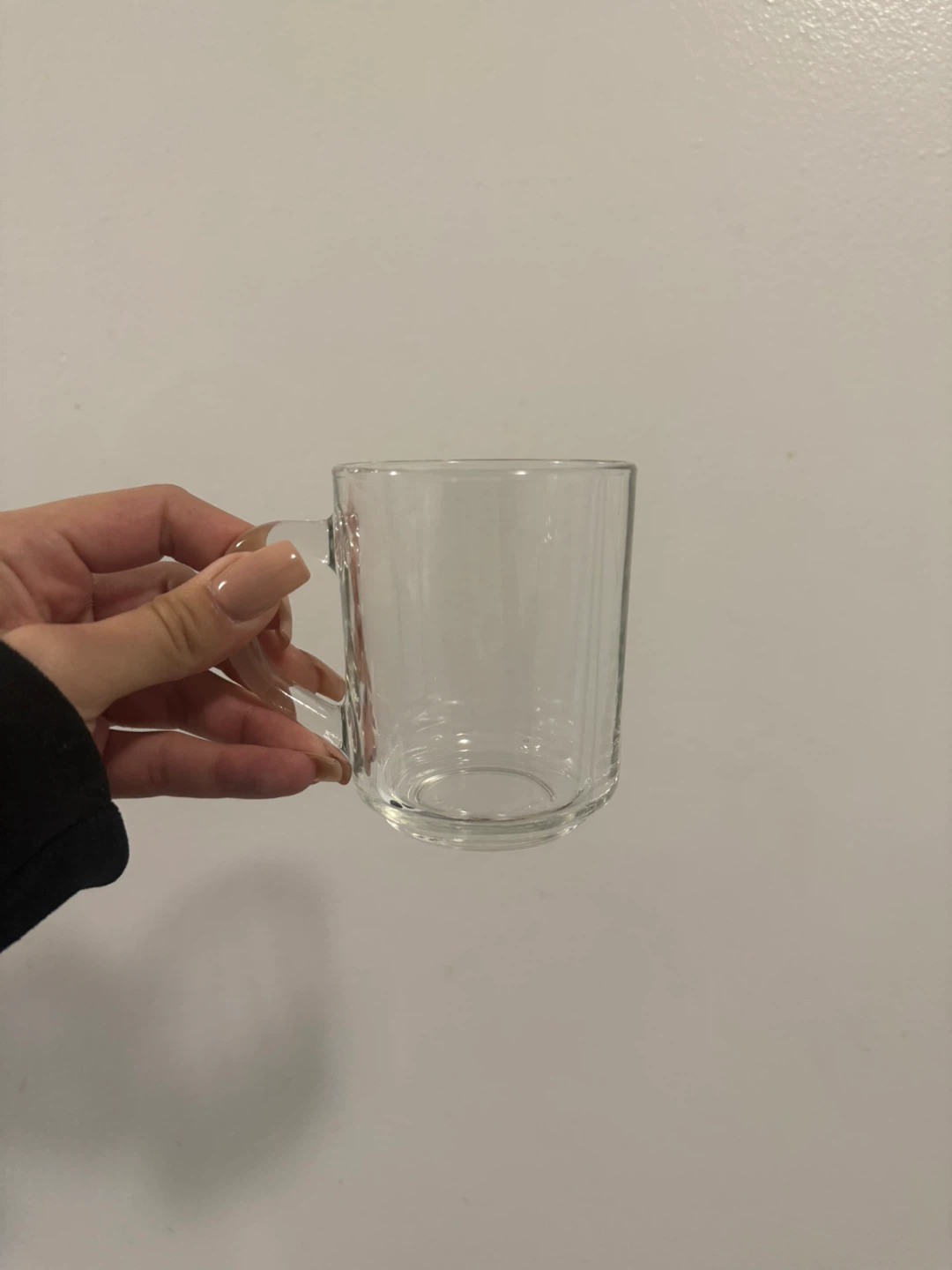 Set of 6 Clear Glass Mugs – Great Condition