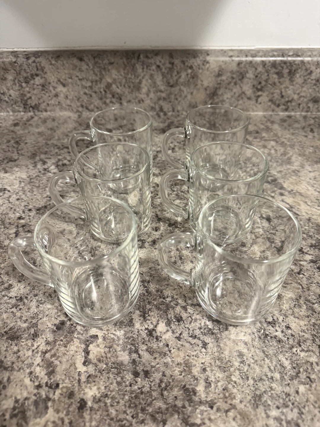 Set of 6 Clear Glass Mugs – Great Condition - photo 2