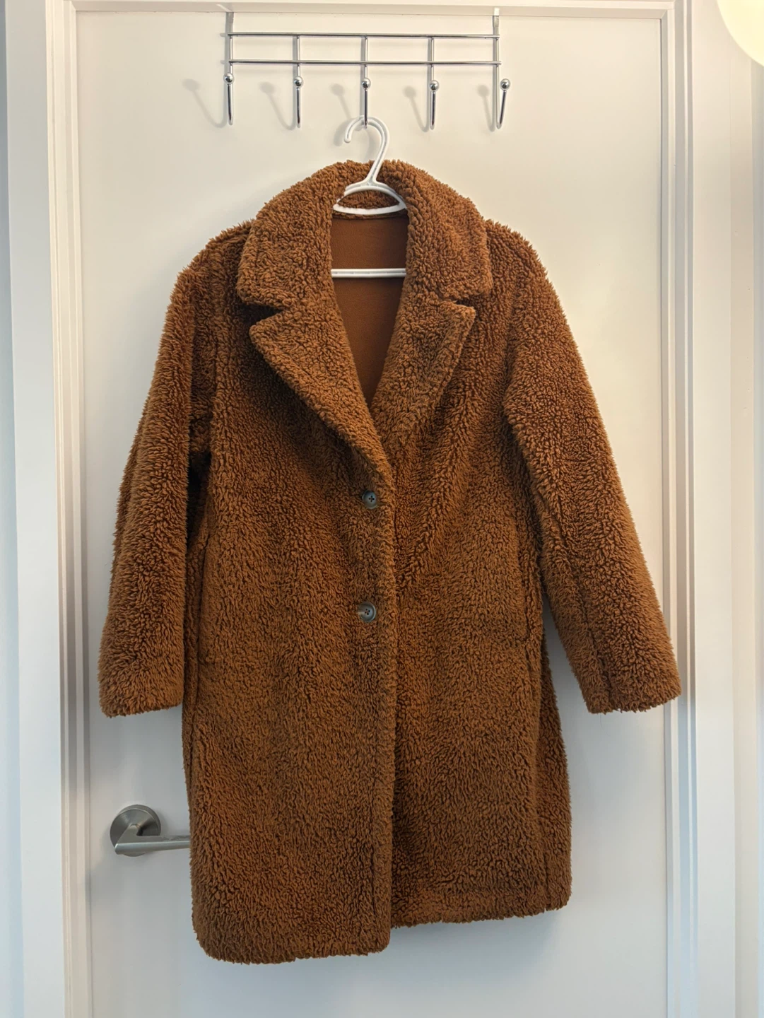 UNIQLO Teddy Fleece Coat - Brown - Size S/P