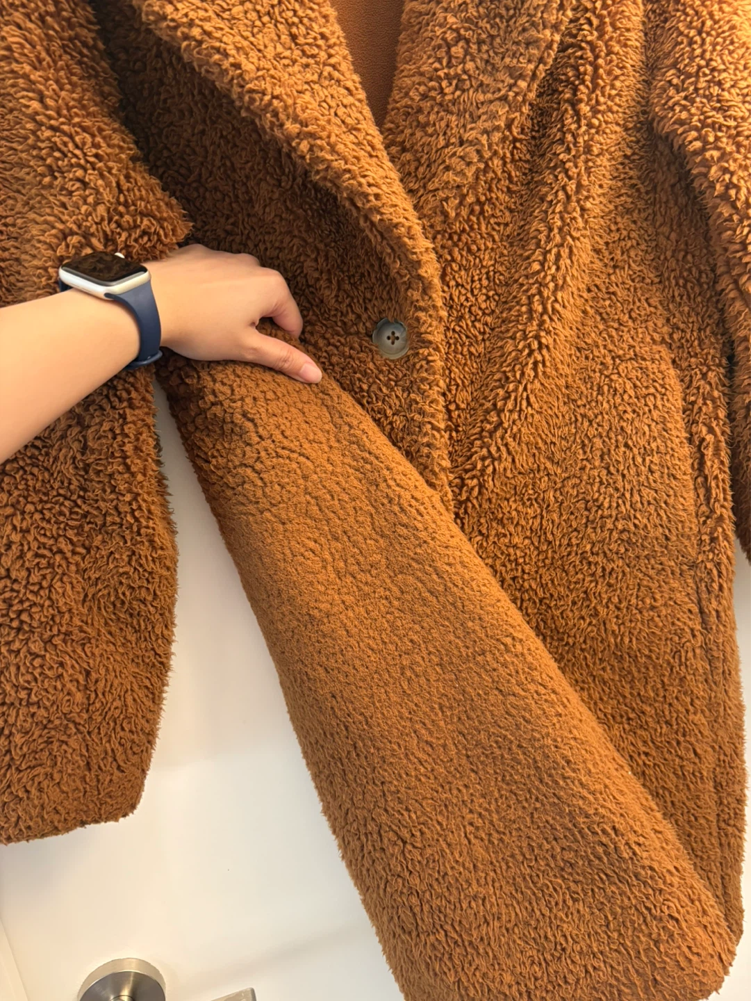 UNIQLO Teddy Fleece Coat - Brown - Size S/P - photo 4