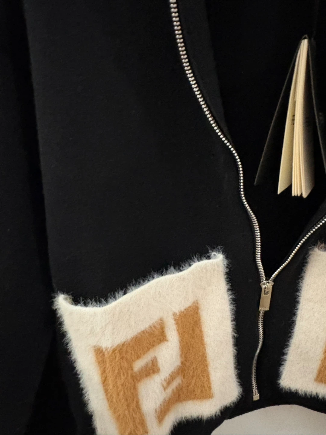 Fendi Black FF Logo Full Zip Sweater - photo 2