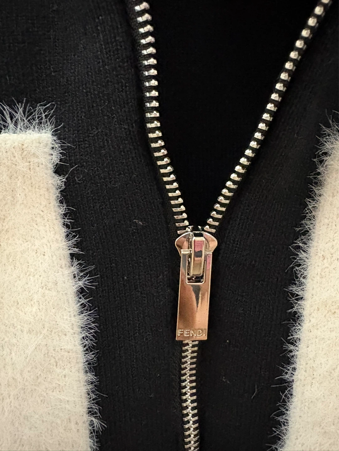 Fendi Black FF Logo Full Zip Sweater - photo 4