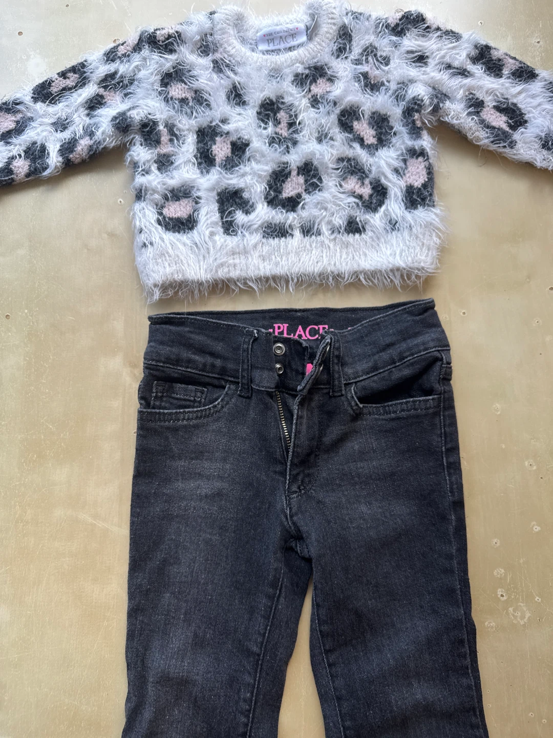 Girls Flare Jeans & Sweater Size 4
