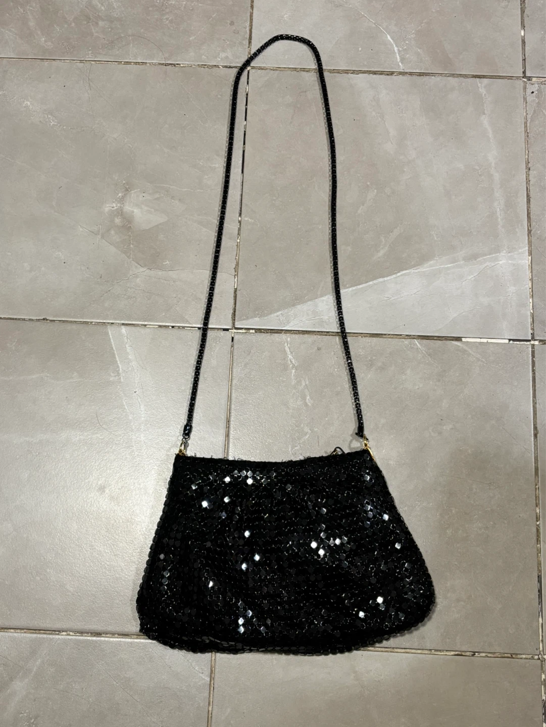 Gold Mesh Clutch Purse with Chain Strap - photo 2