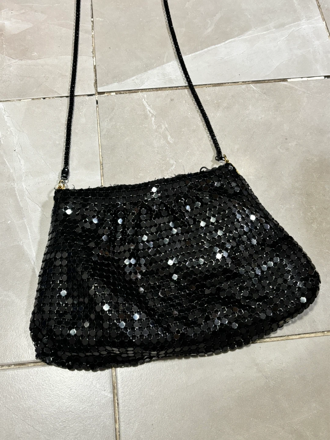 Gold Mesh Clutch Purse with Chain Strap - photo 3