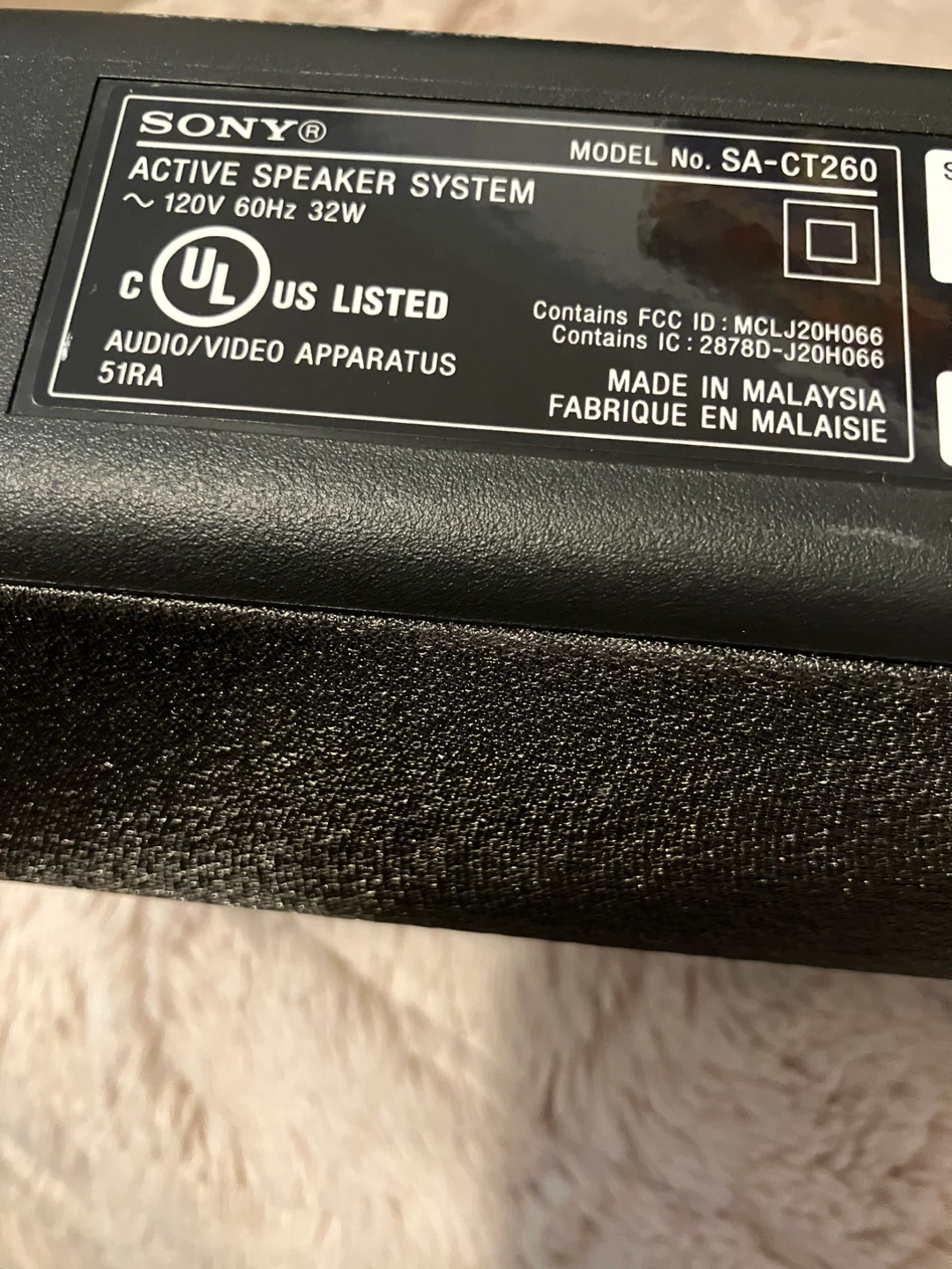 Sony soundbar with subwoofer HTCT260 - photo 2