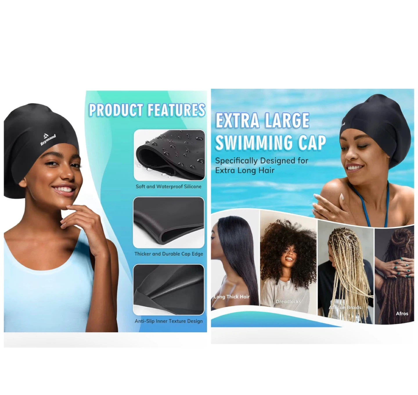 Brand new XL Swim Cap for Long Thick Hair - photo 4