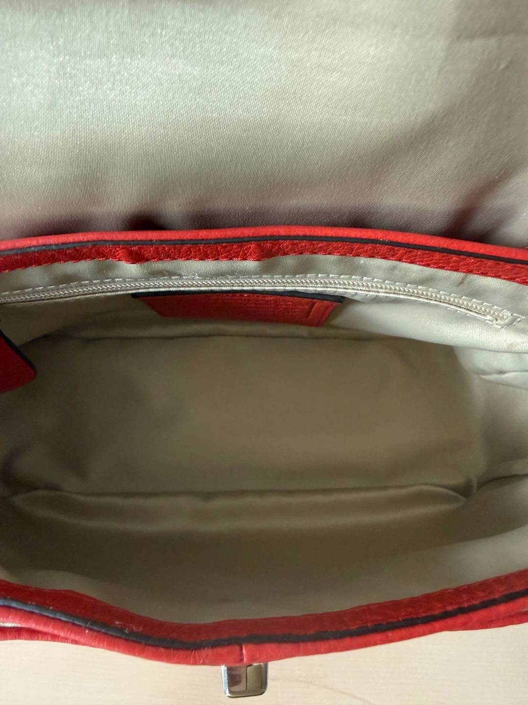 Red Leather Coach Crossbody Bag CHAIN not included - photo 4