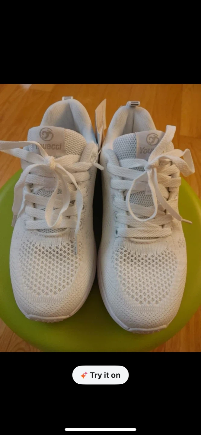 White Youcci Athletic Shoes