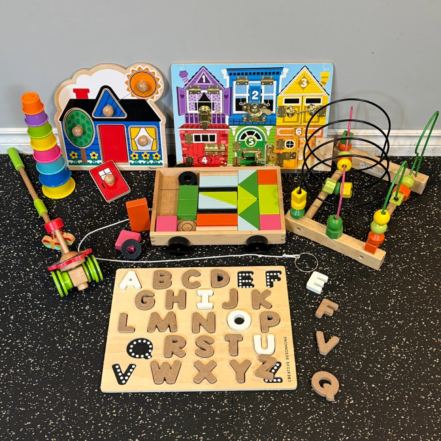 Melissa & Doug Wooden Puzzles and Toys Bundle
