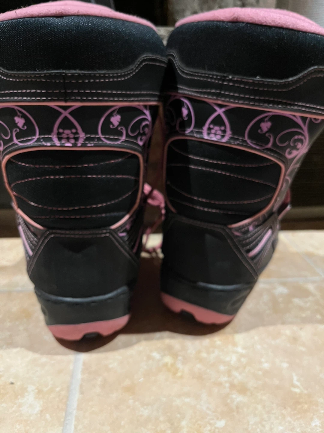 TEAM Snowmobile Boots - Black/Pink - US Women's 7 / EUR 38