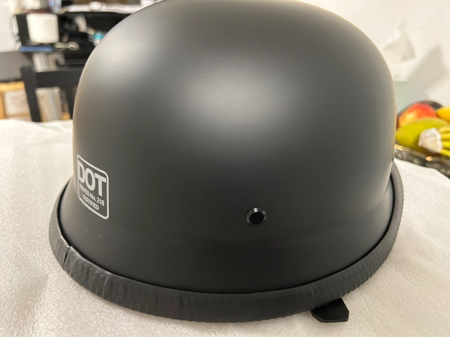DOT Certified Matte Black Motorcycle Helmet with Goggles - photo 4