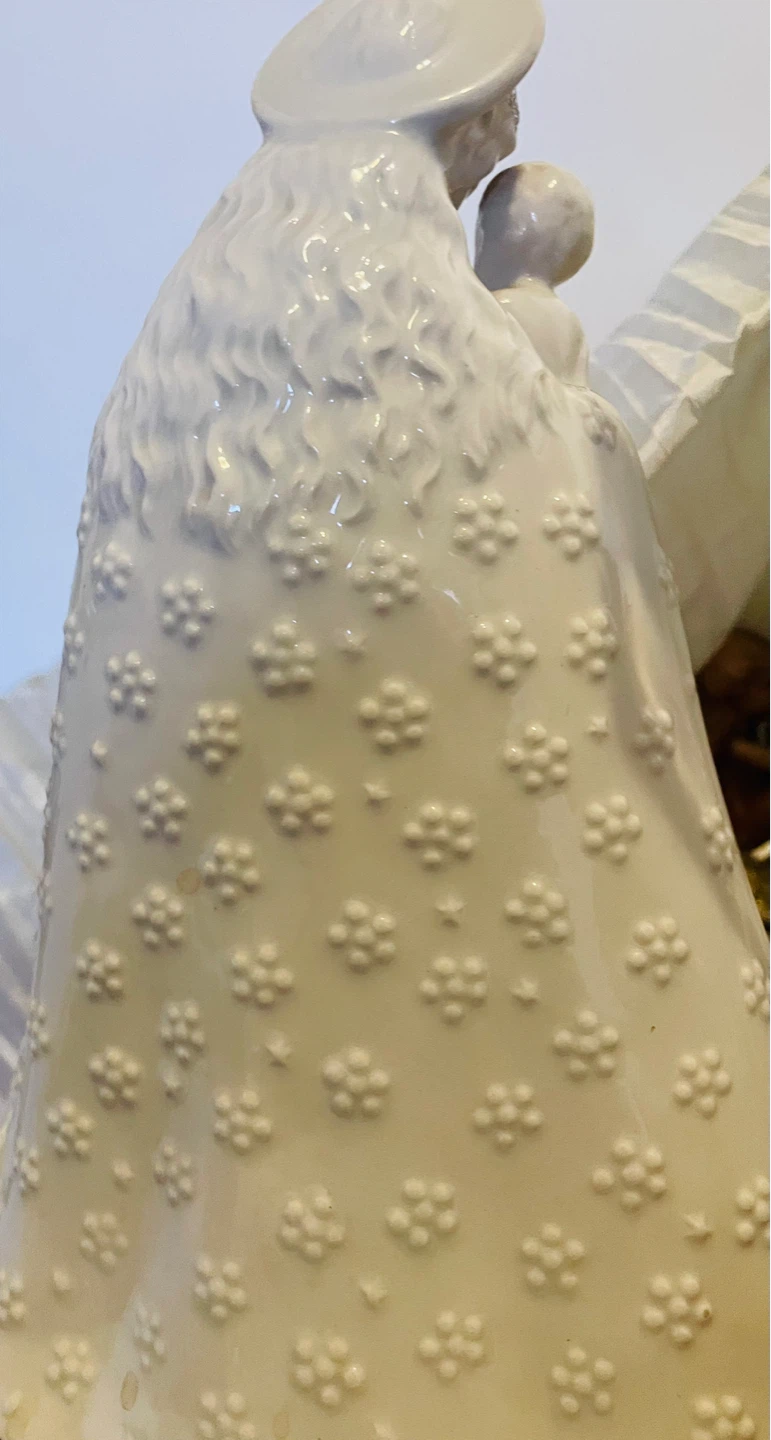 Ceramic Mother and Child Figurine with Book - photo 4