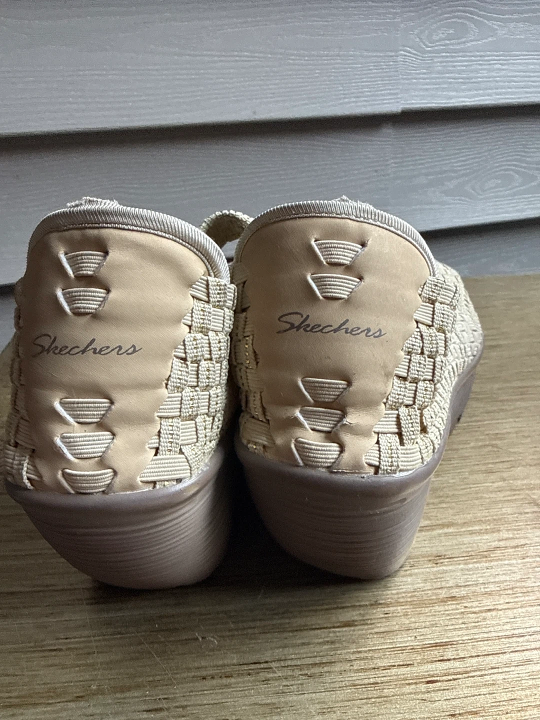Skechers Women's Tan Woven Wedge Sandals Size 8.5 - photo 4
