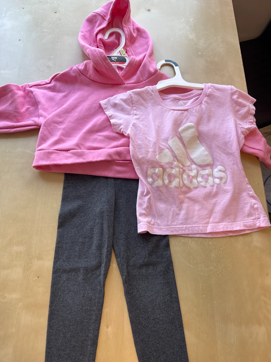 Kids hoodie, shirt, and leggings