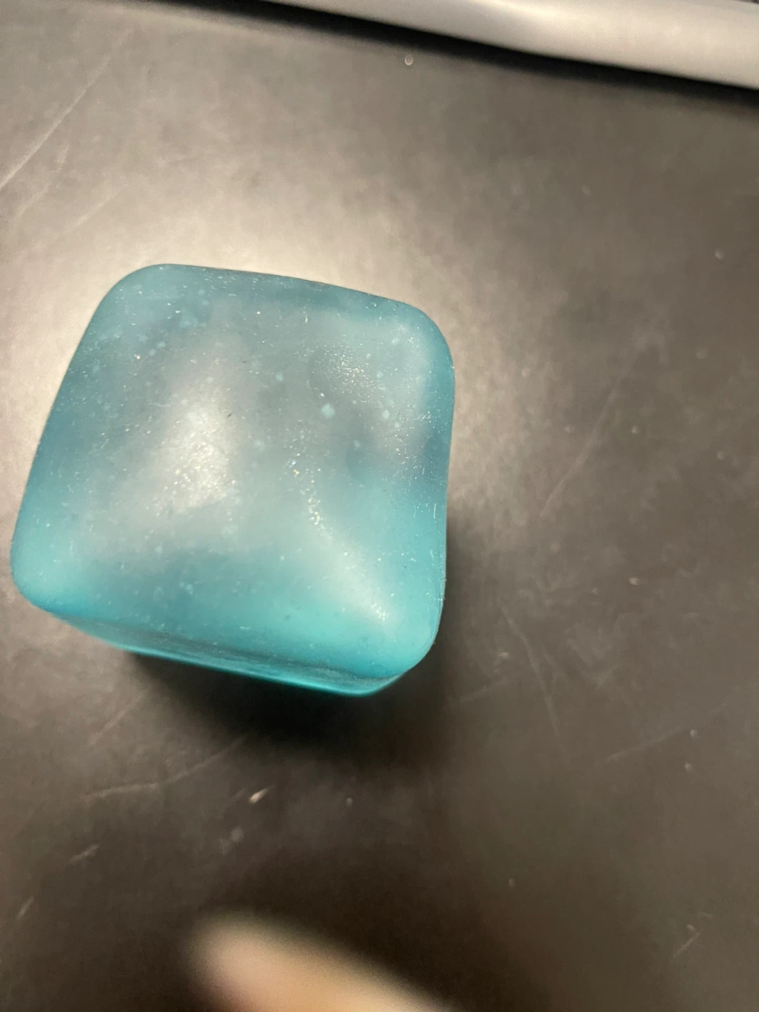 Aqua Blue Frosted Glass Tealight Holder