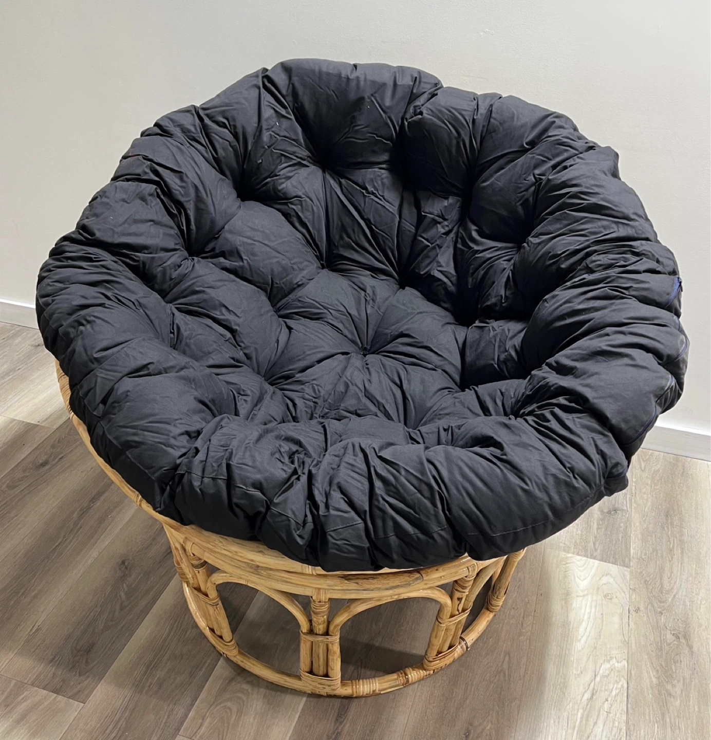 Rattan Papasan Chair with Cushions - photo 3