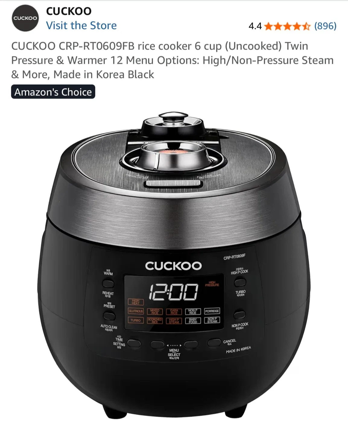 CUCKOO Rice Cooker - photo 3