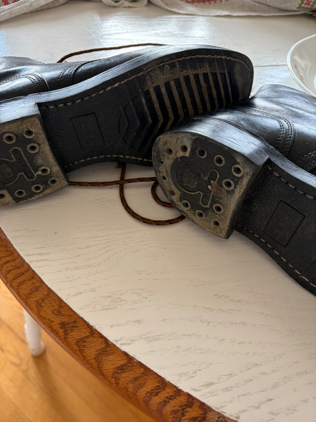 Black Leather Work Boots - Oil & Slip Resistant - photo 2