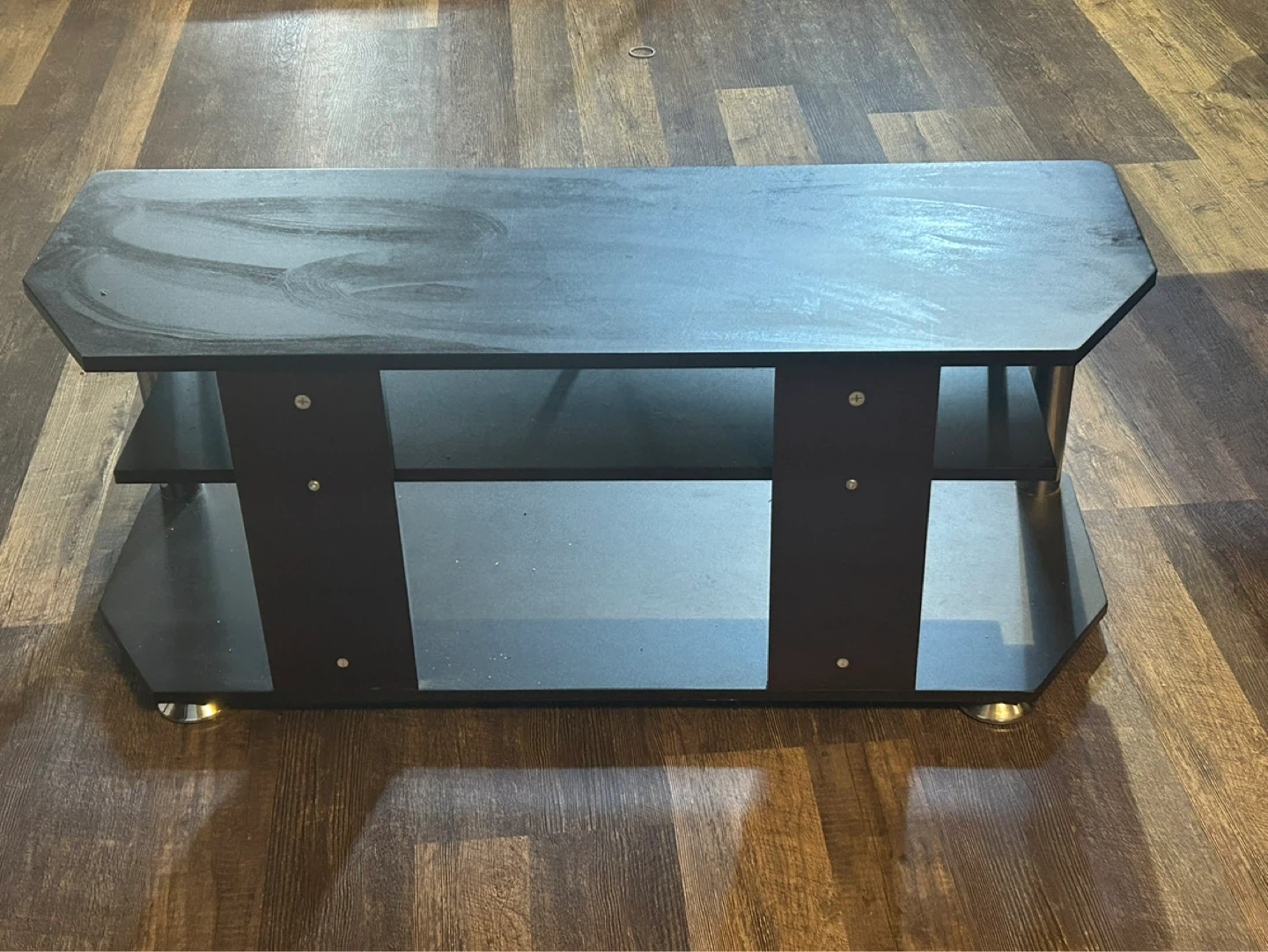 Dark Wood Gaming Stand with Shelves - photo 2