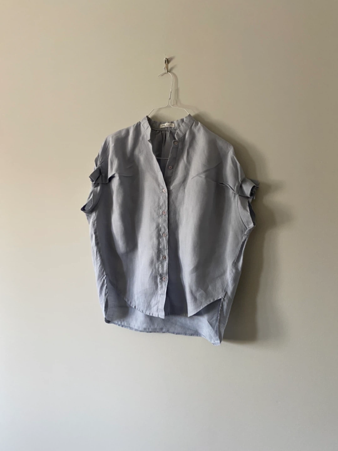 Sky Blue Button-Up Linen Shirt