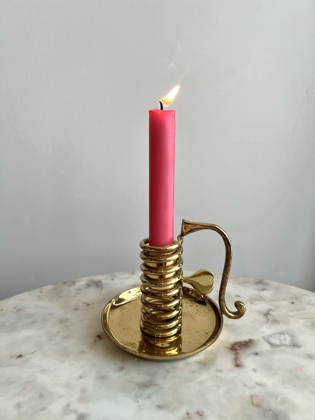 Vintage Brass Candlestick Holder - Adjustable Height