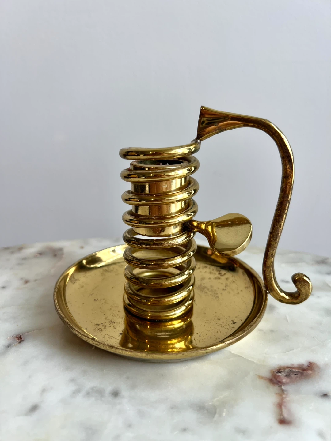 Vintage Brass Candlestick Holder - Adjustable Height - photo 2
