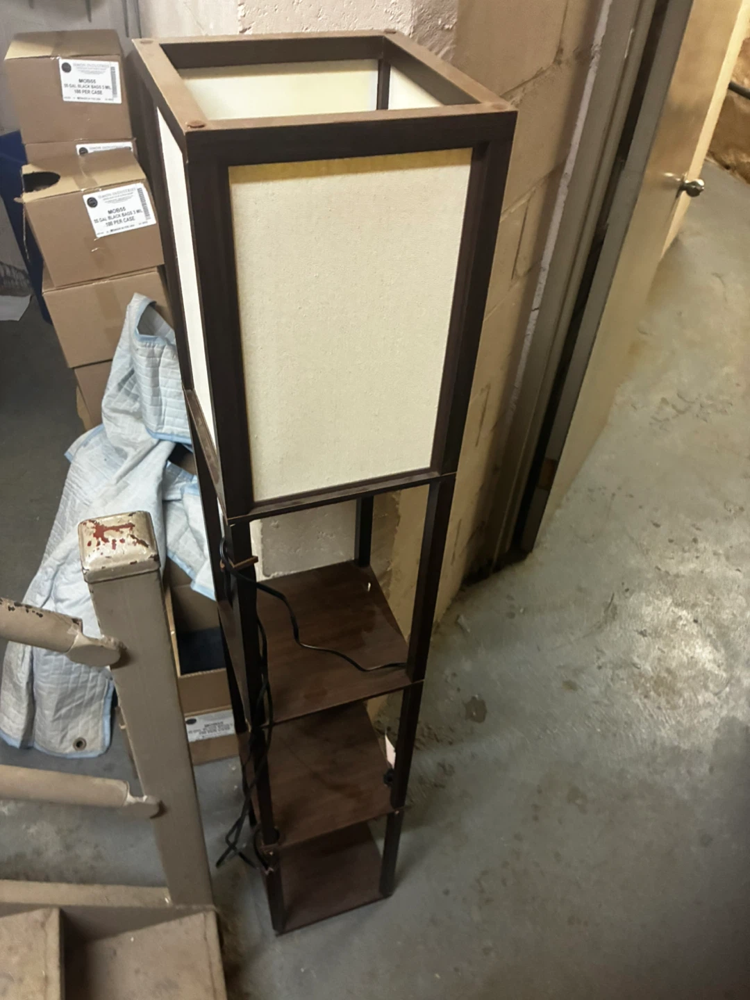 Floor Lamp with Shelves