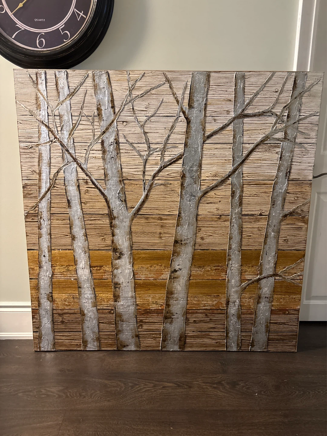 Textured Birch Tree Wall Art