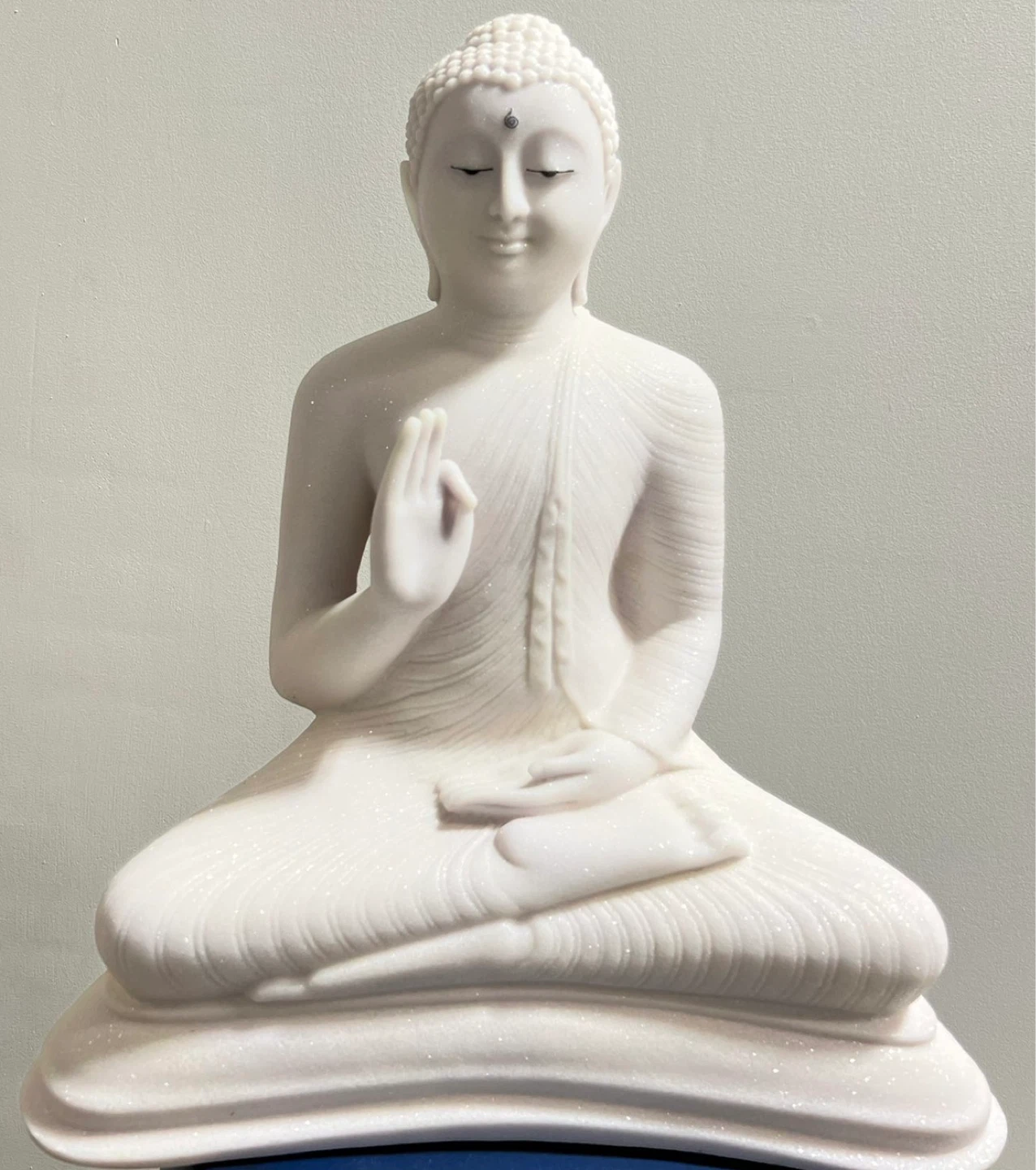 White Sitting Buddha Statue