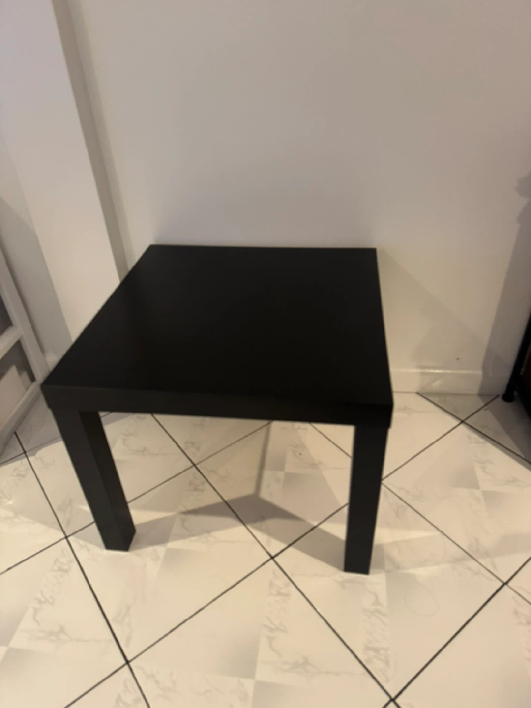 Black Square Side Table