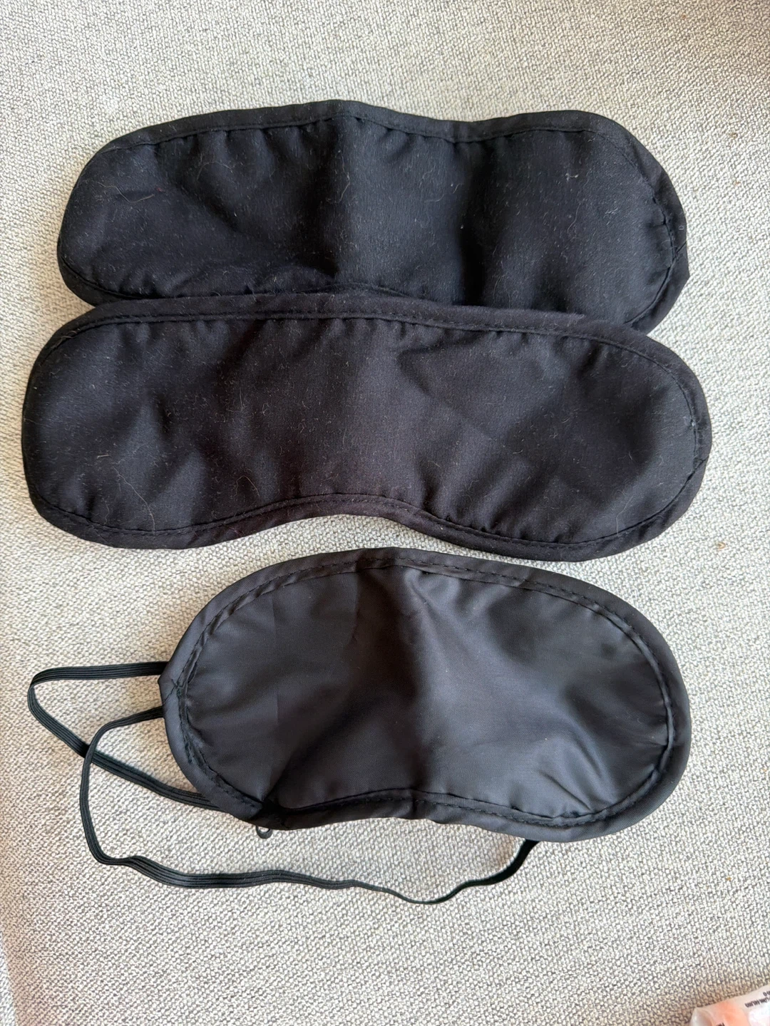 Set of 2 Black Sleep Masks