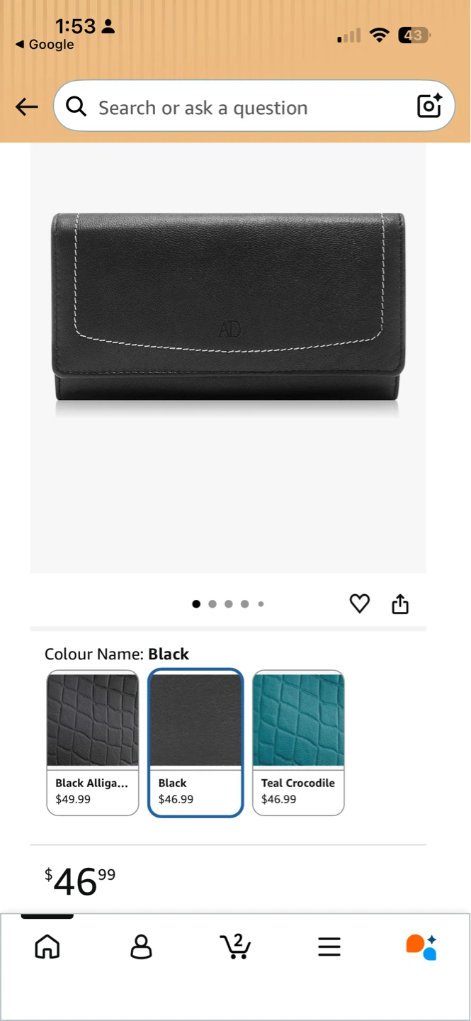Access Denied Black Leather Clutch - Giftable in box Wallet - photo 4