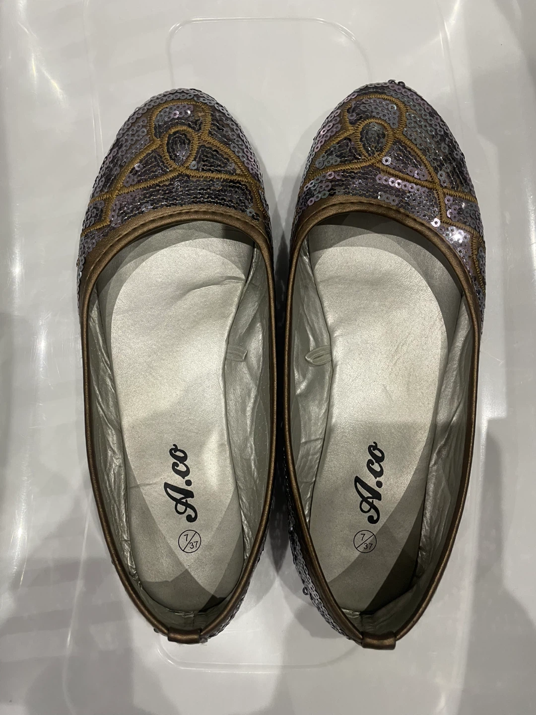 A.co Sequin Ballet Flats